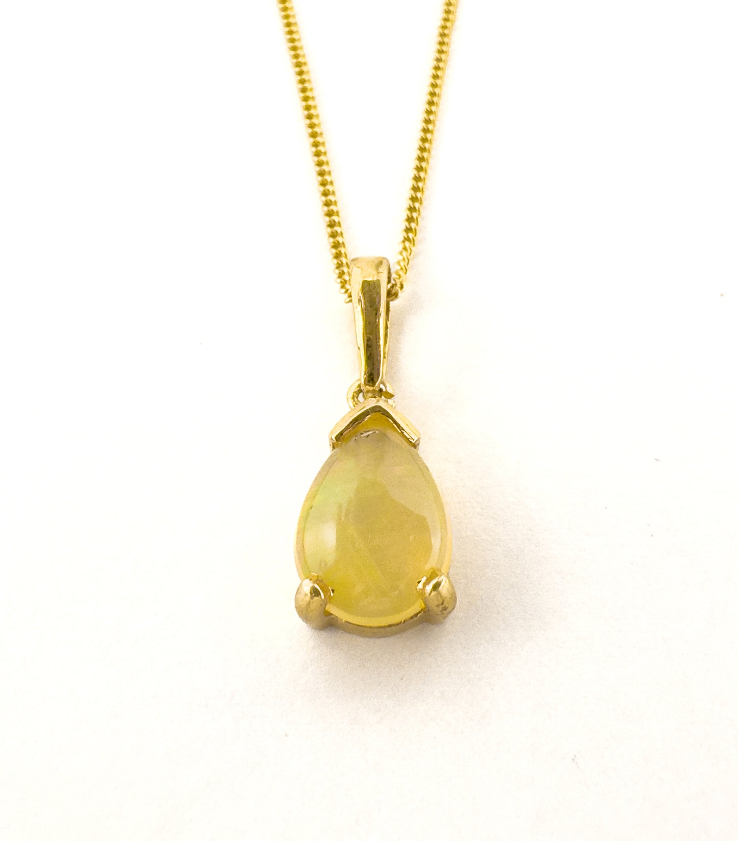 Pear Opal Pendant | 18ct Gold Plated