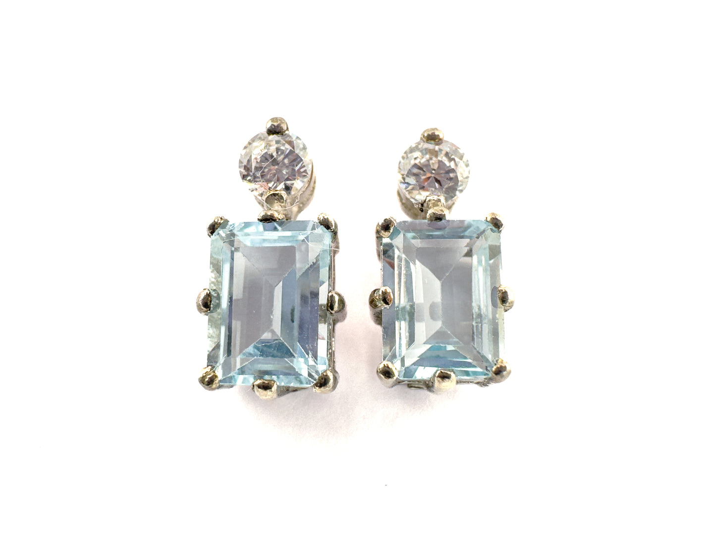 Blue Topaz Earrings | Sterling Silver