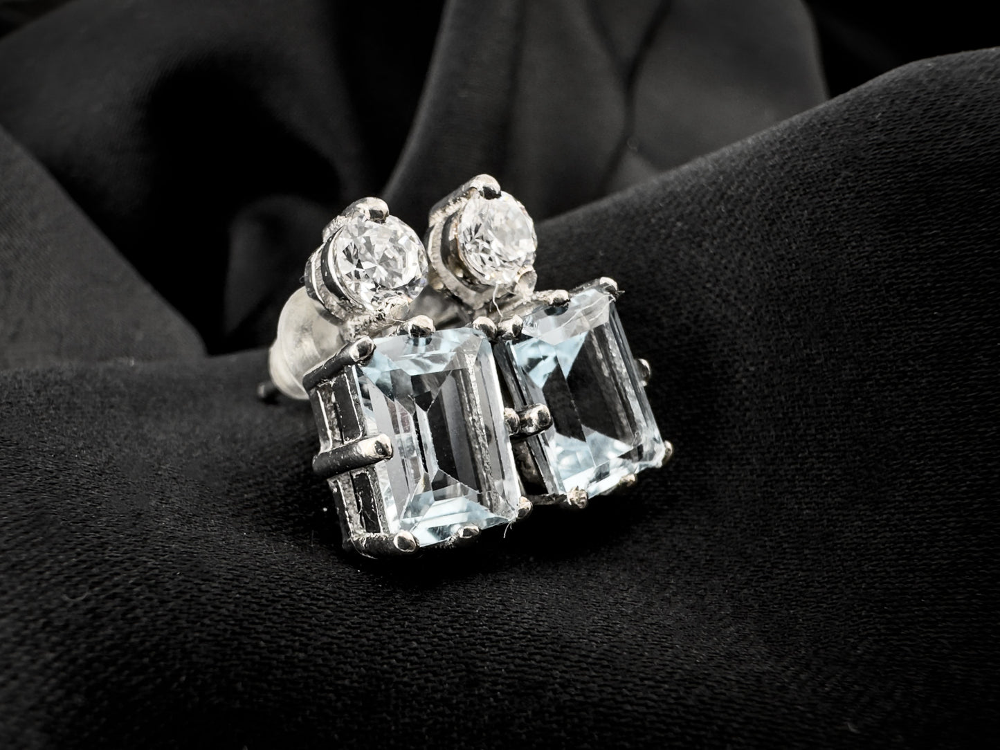 Blue Topaz Earrings | Sterling Silver