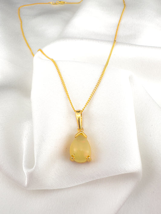 Pear Opal Pendant | 18ct Gold Plated